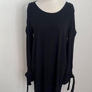 Very J Elegant Black Long Sleeve Dress